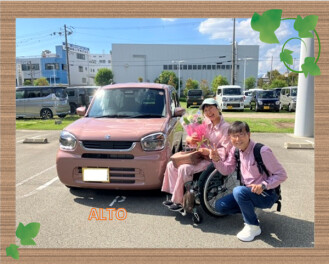 ピンクコーデが素敵です